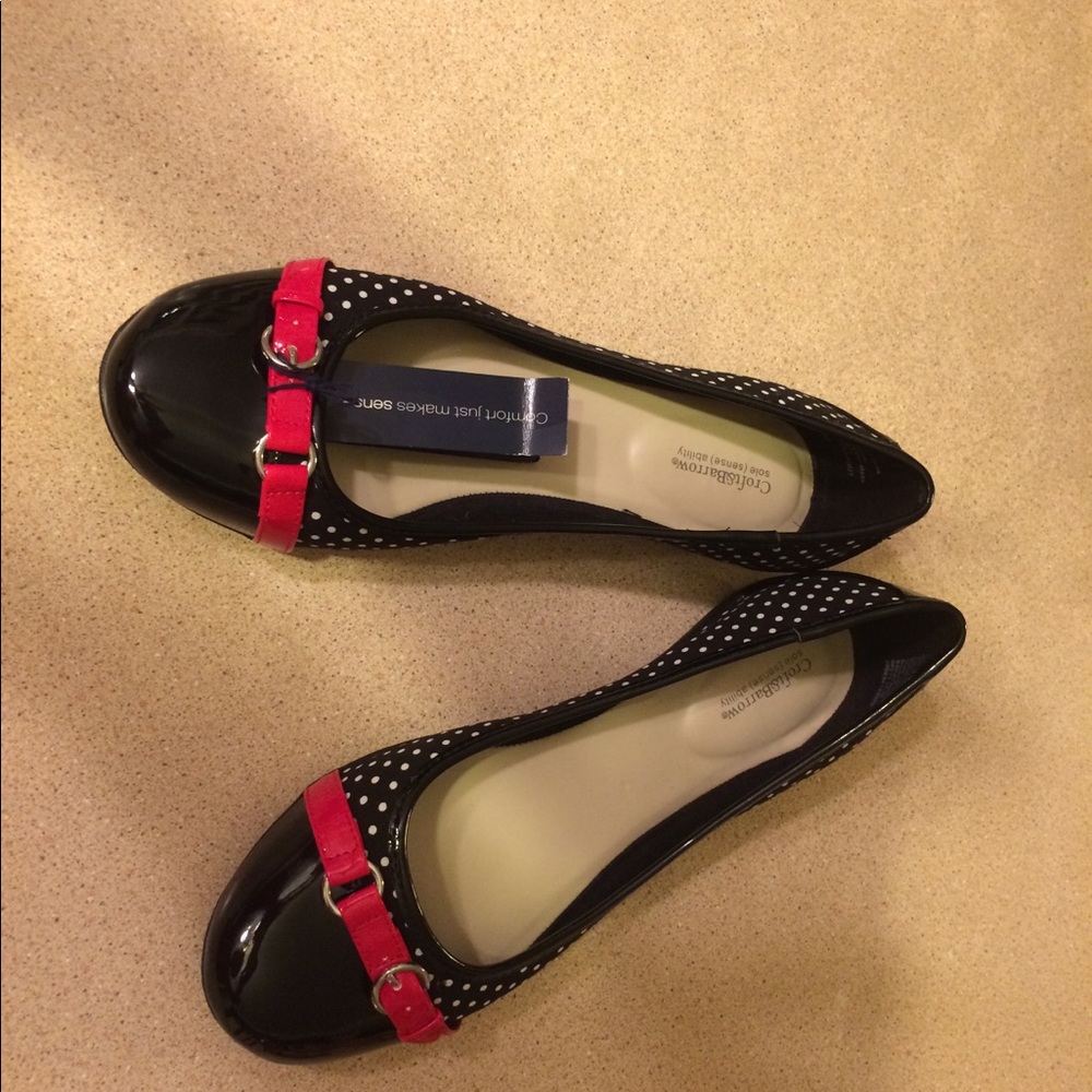 Brand new black patent leather flats
